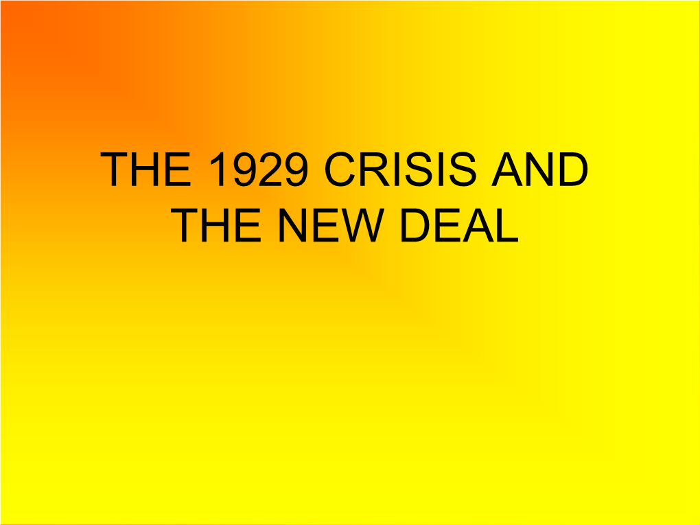 The New Deal