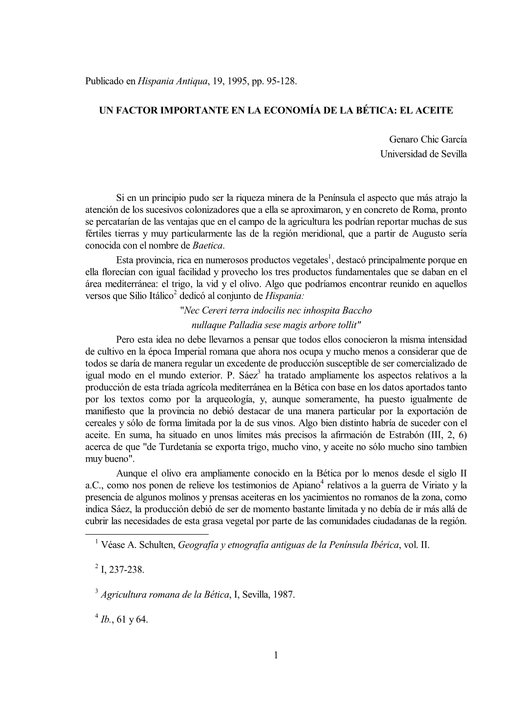 1 Publicado En Hispania Antiqua, 19, 1995, Pp. 95-128. UN FACTOR