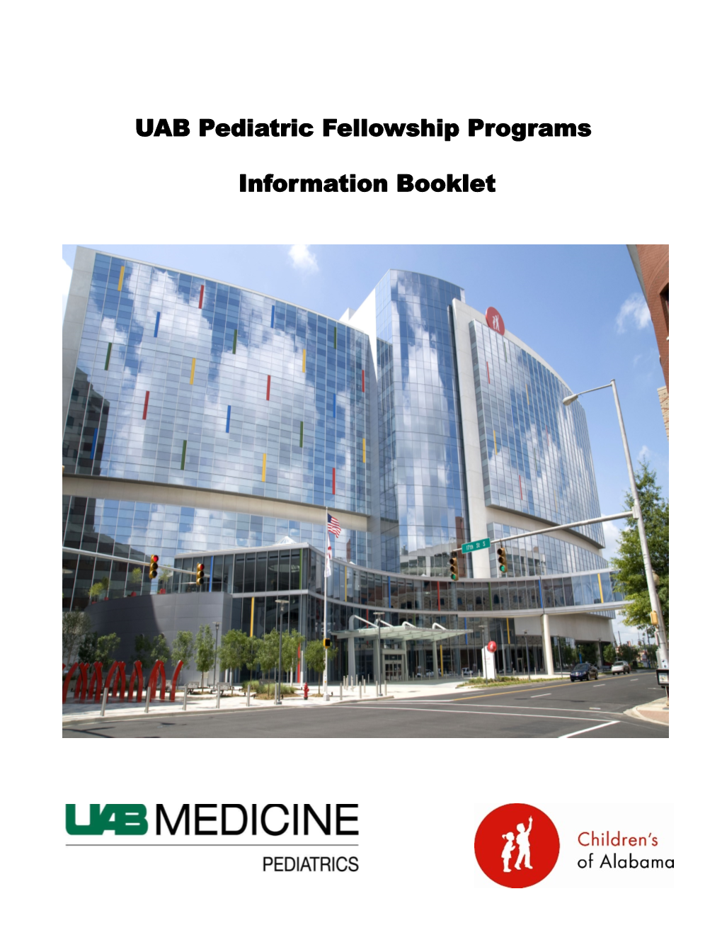 UAB Pediatric Fellowship Programs Information Booklet