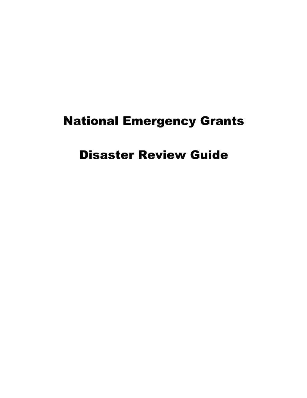 DOL Disaster Monitoring Guide