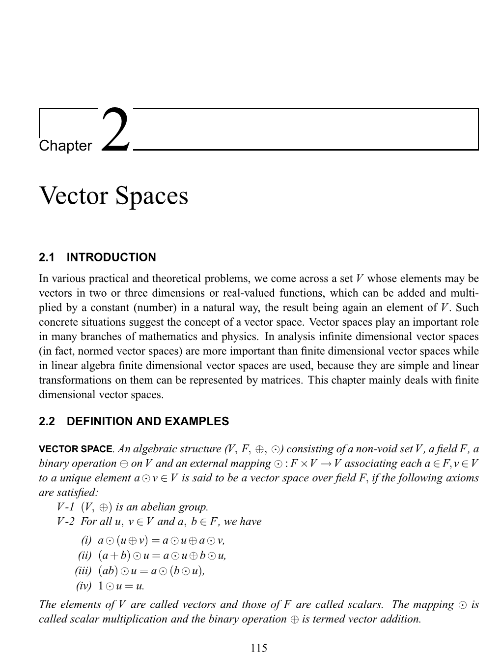 Vector Spaces