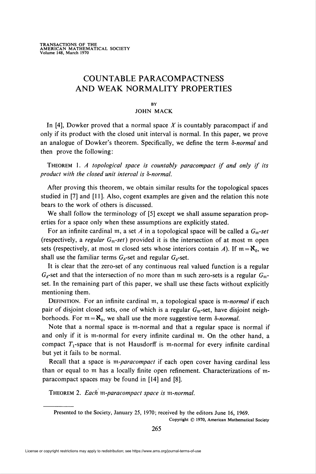 Countable Paracompactness and Weak Normality Properties