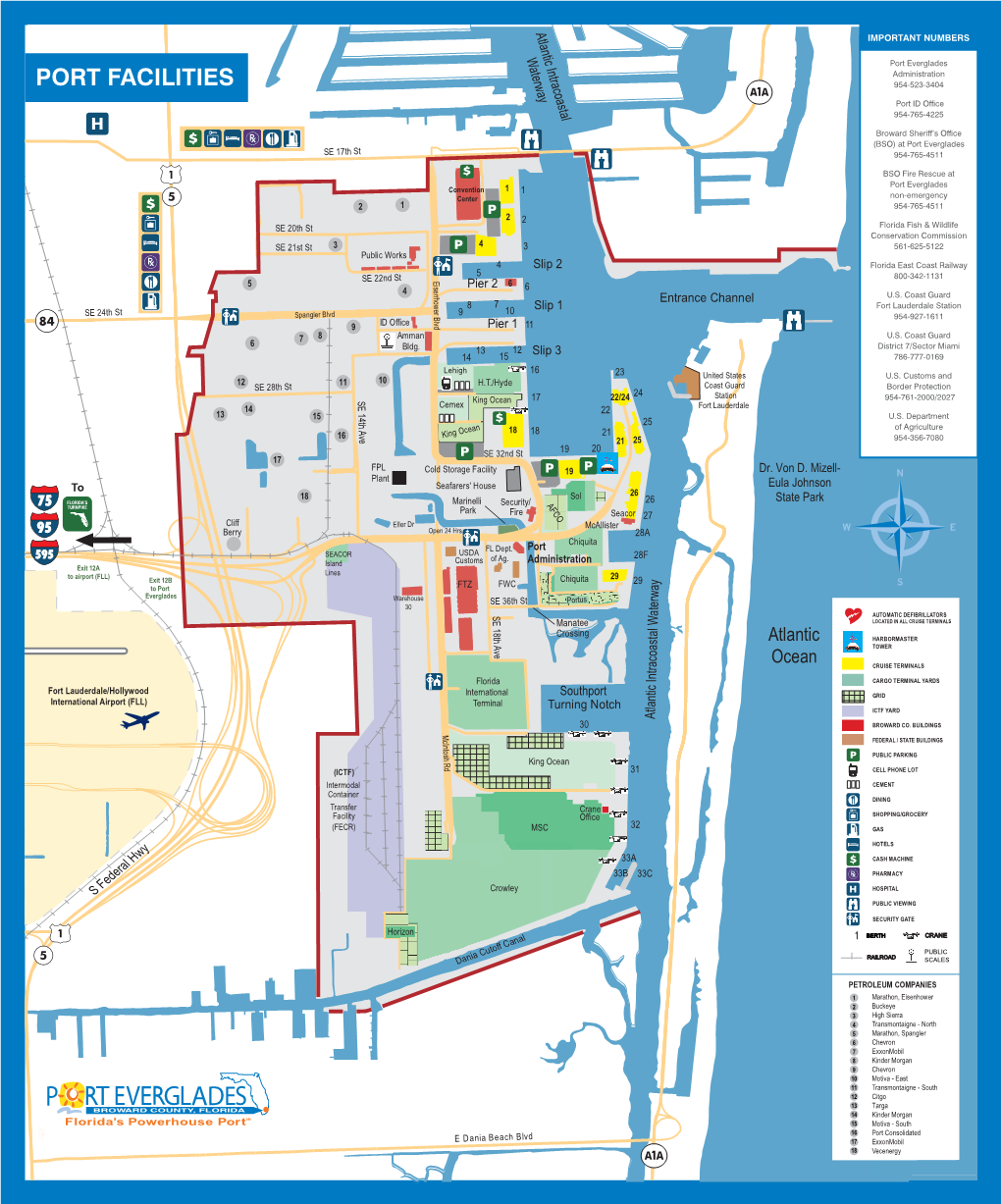 Map of Port Everglades