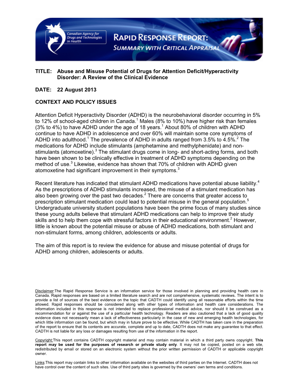 Abuse and Misuse Potential of Drugs for Attention Deficit/Hyperactivity Disorder: a Review of the Clinical Evidence