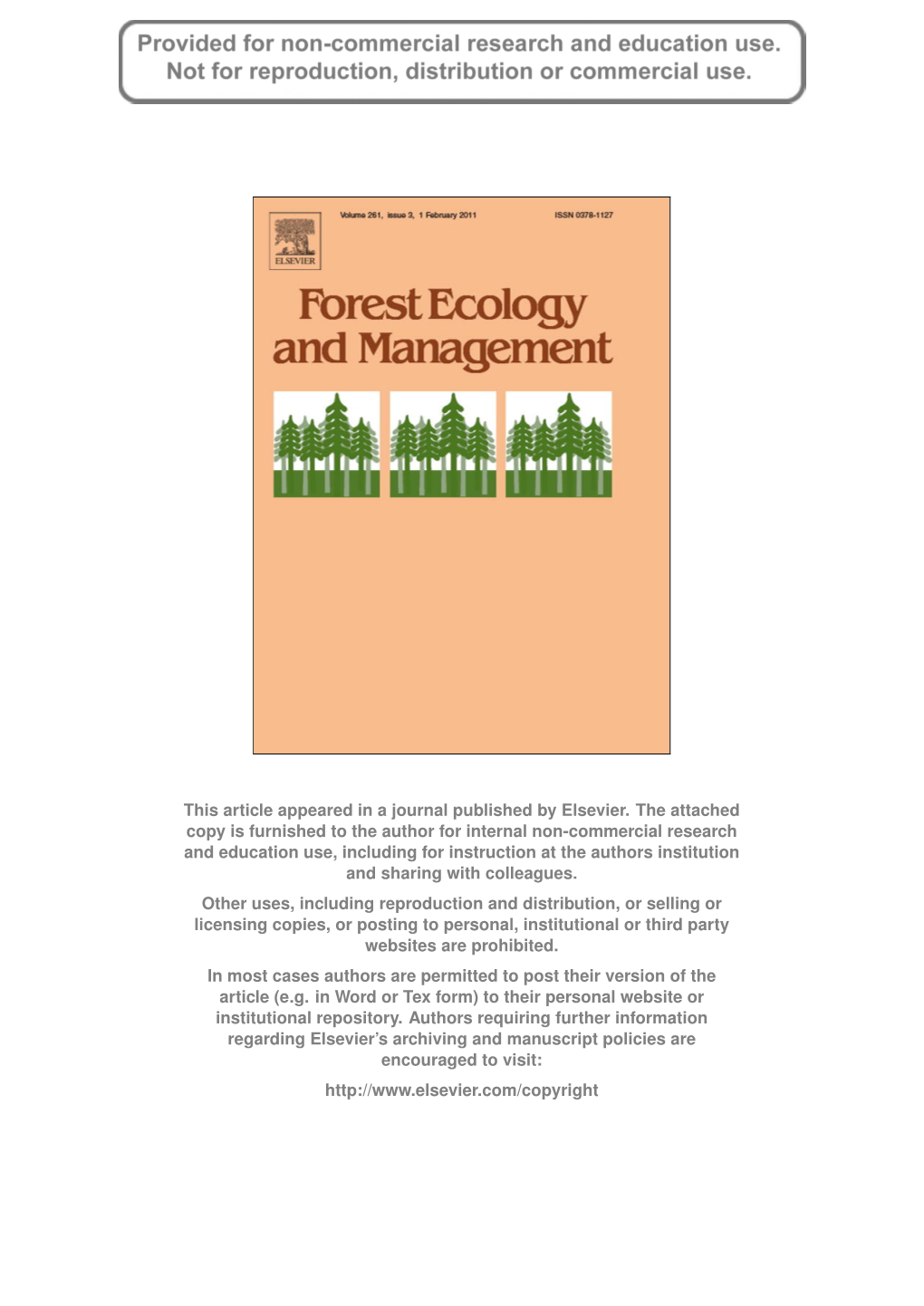 2011 Forest Ecology and Management.Pdf