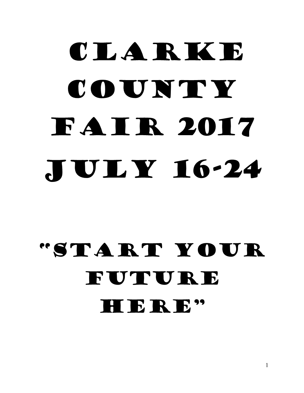 Clarke County Fair 2017 July 16-24