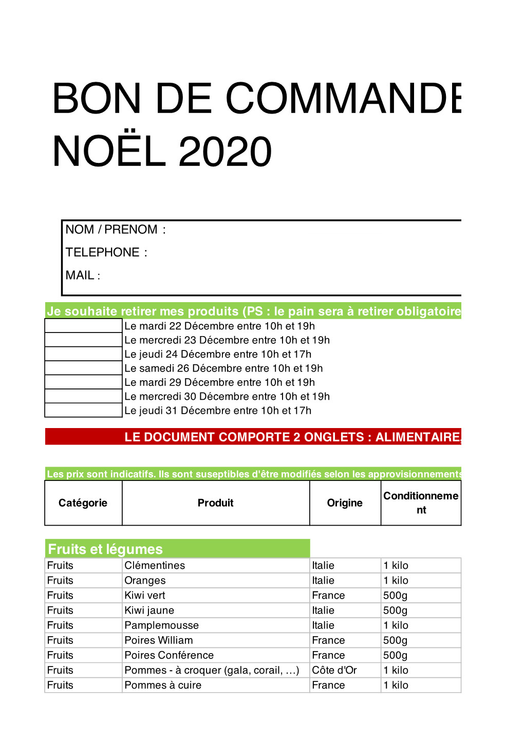 Précommandes Noël Au Gramme Près