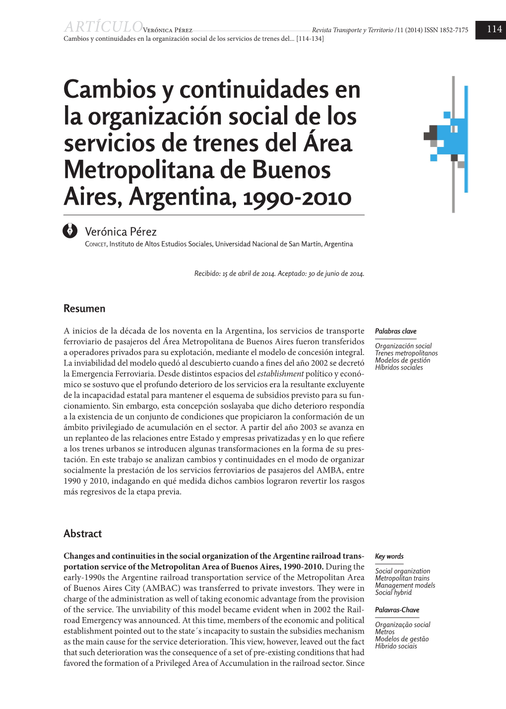 Cambios Y Continuidades En La Organización Social De Los Servicios De Trenes Del