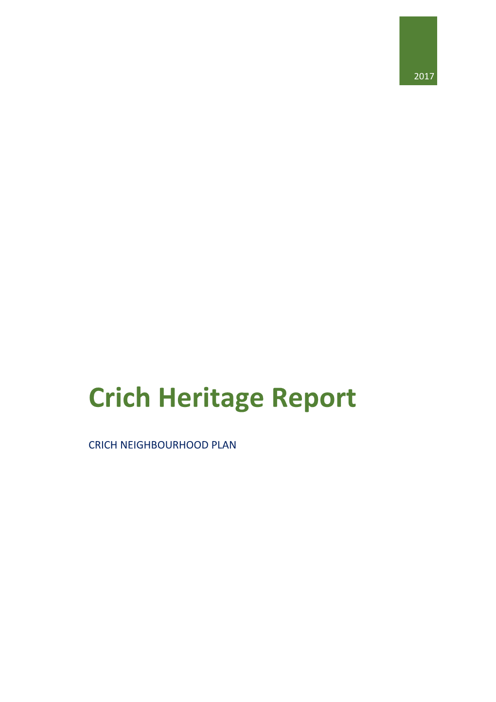 Appendix 4 Crich Heritage Report Crich NP