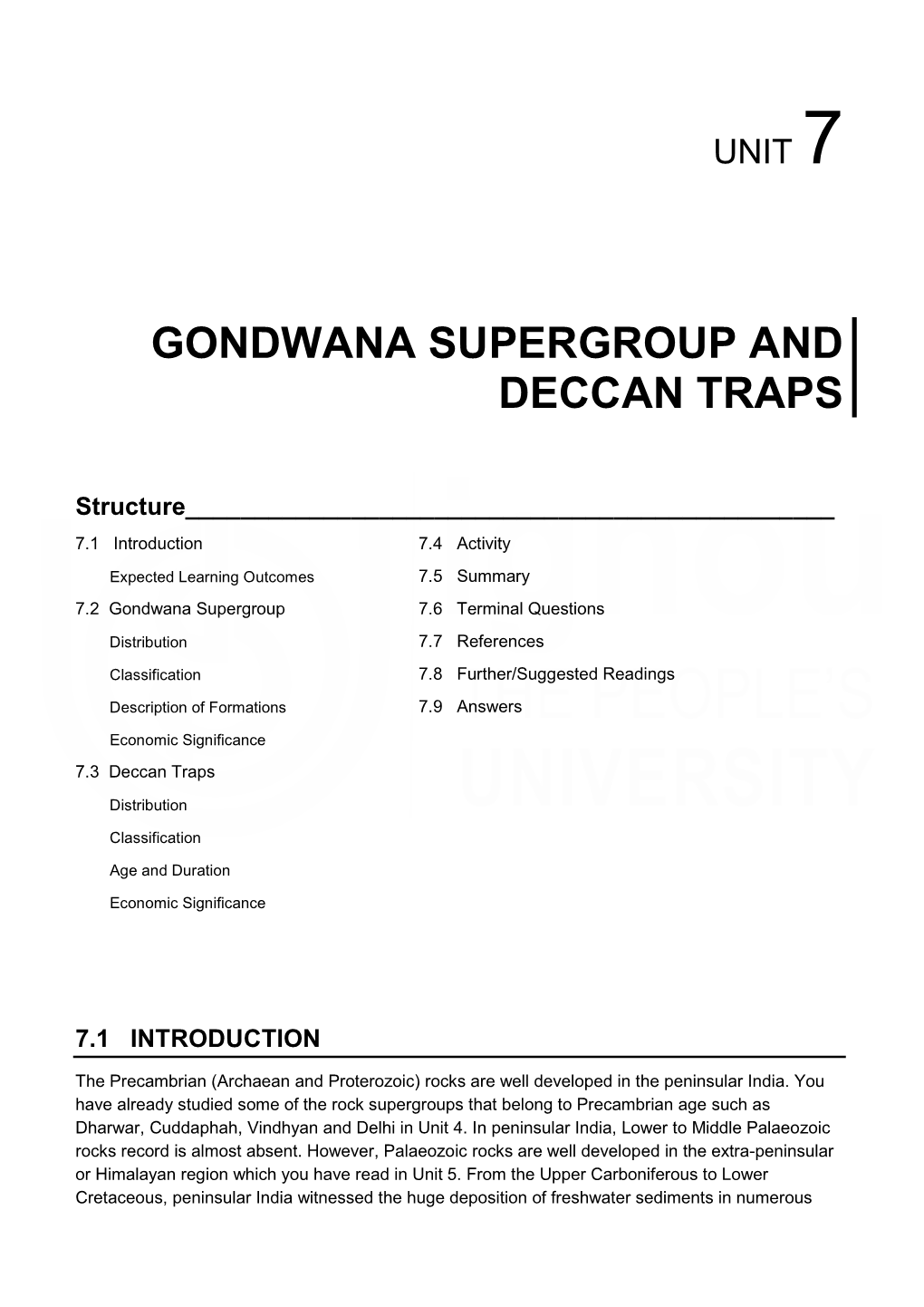 Gondwana Supergroup and Deccan Traps