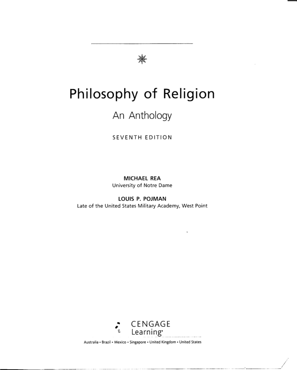 Philosophy of Religion