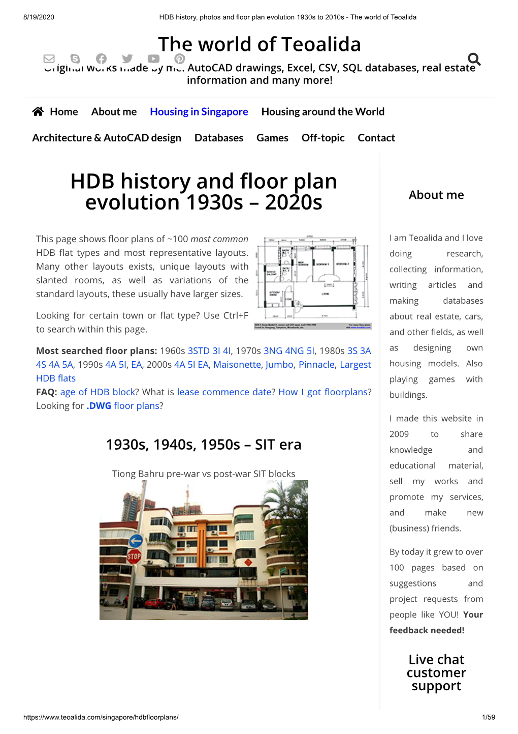 HDB History and Floor Plan Evolution 1930S