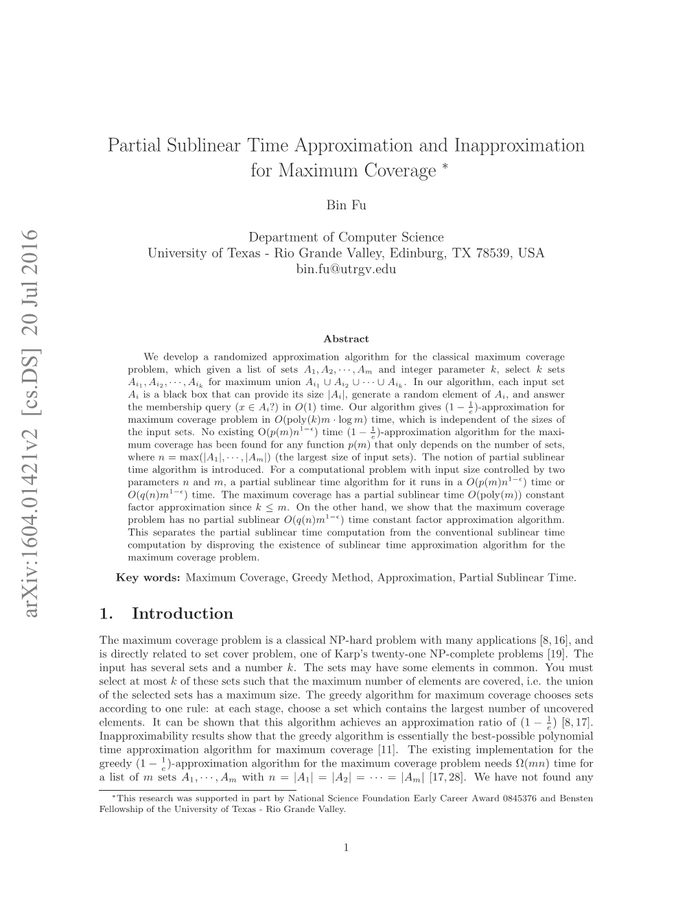Partial Sublinear Time Approximation and Inapproximation for Maximum