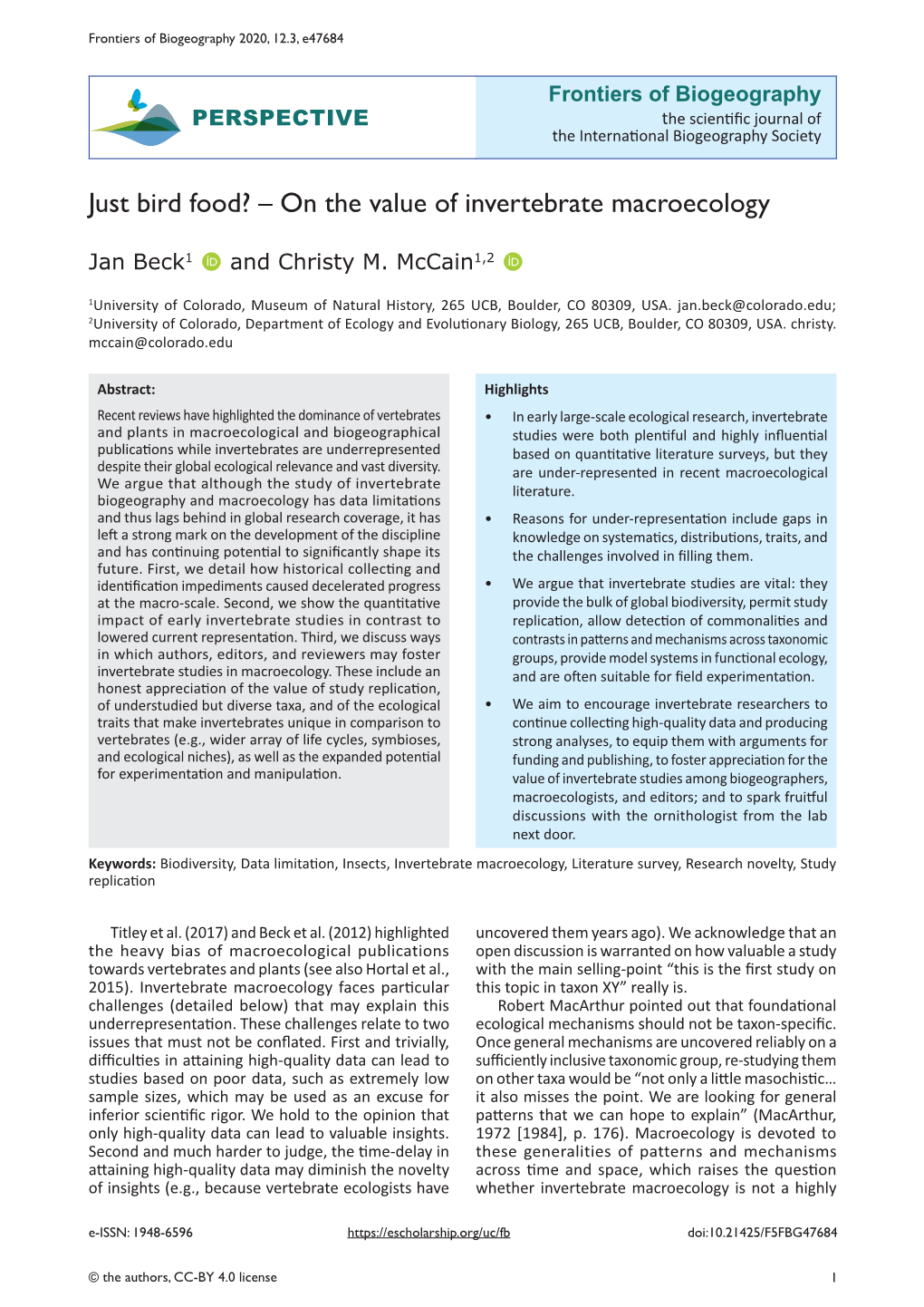 On the Value of Invertebrate Macroecology