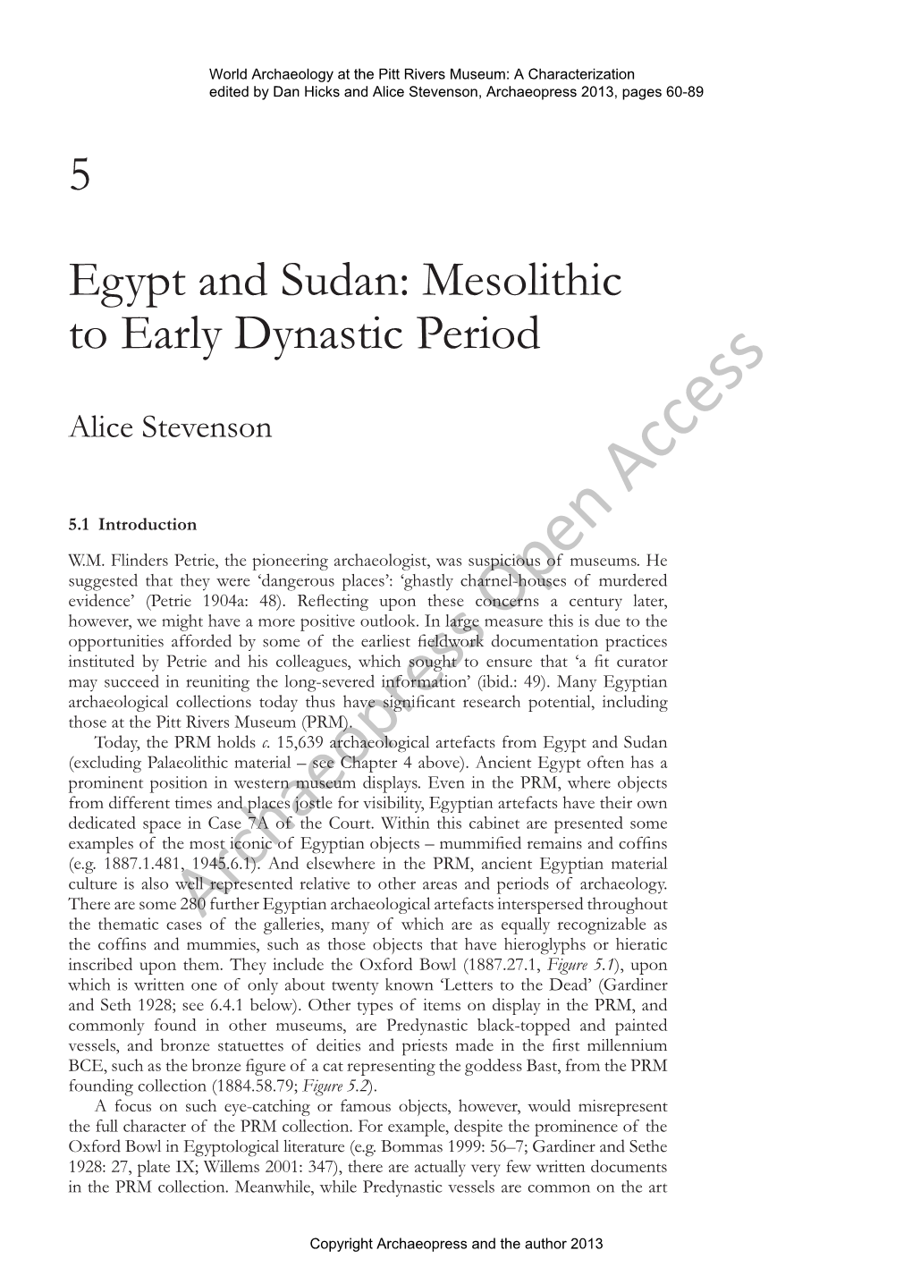 Mesolithic to Early Dynastic Period