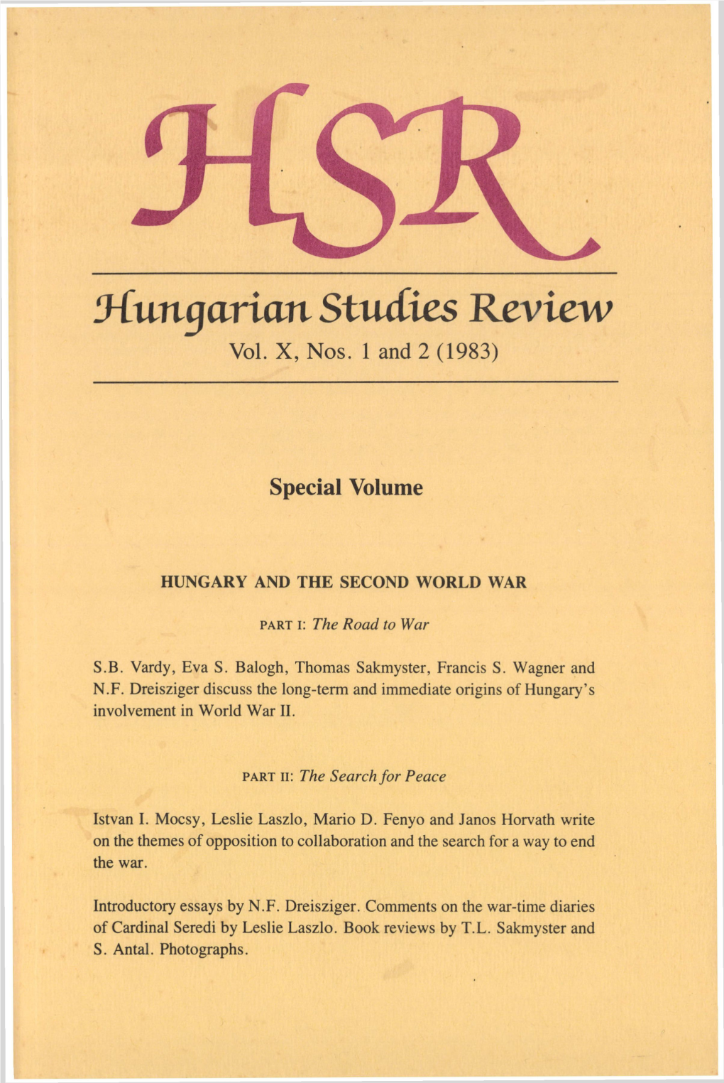 Hungarian Studies Review