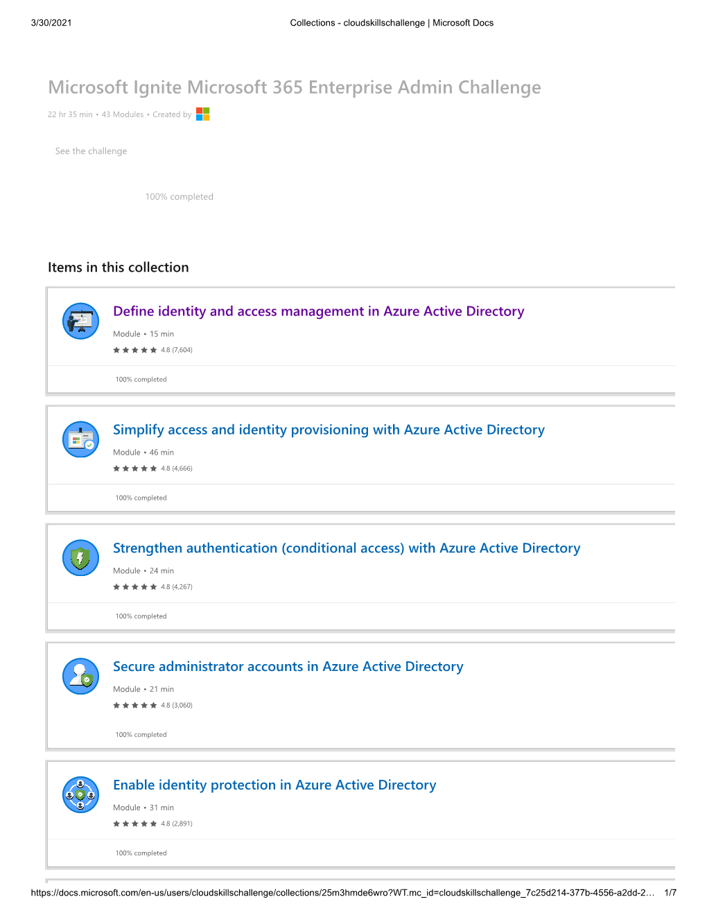 Microsoft Ignite Microsoft 365 Enterprise Admin Challenge