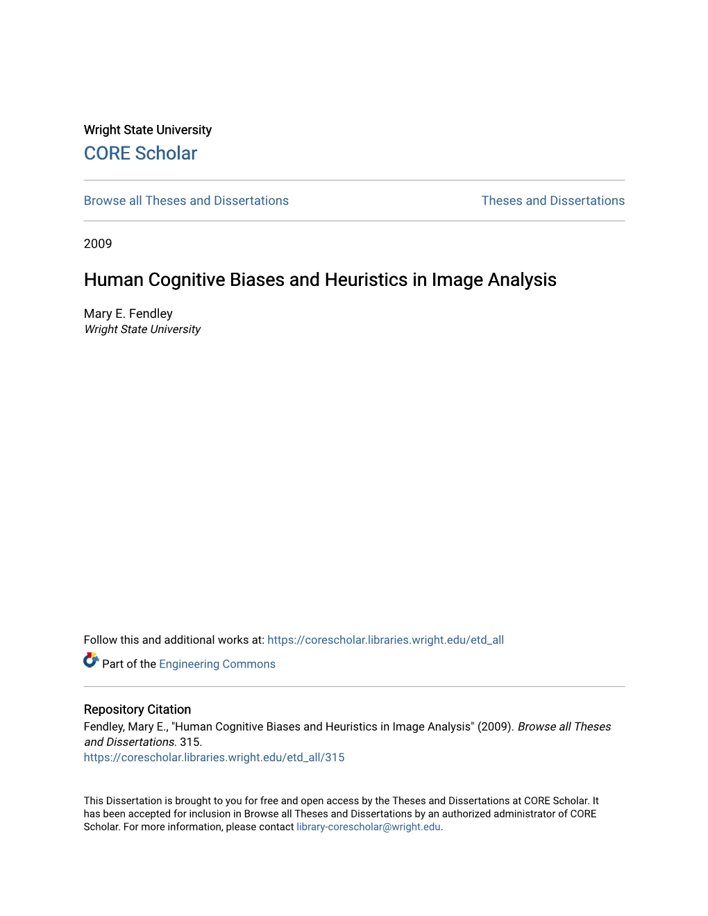 Human Cognitive Biases and Heuristics in Image Analysis