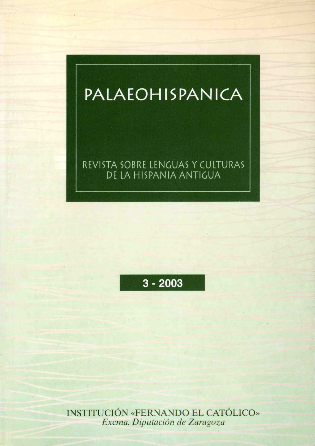 Palaeohispanica, 3