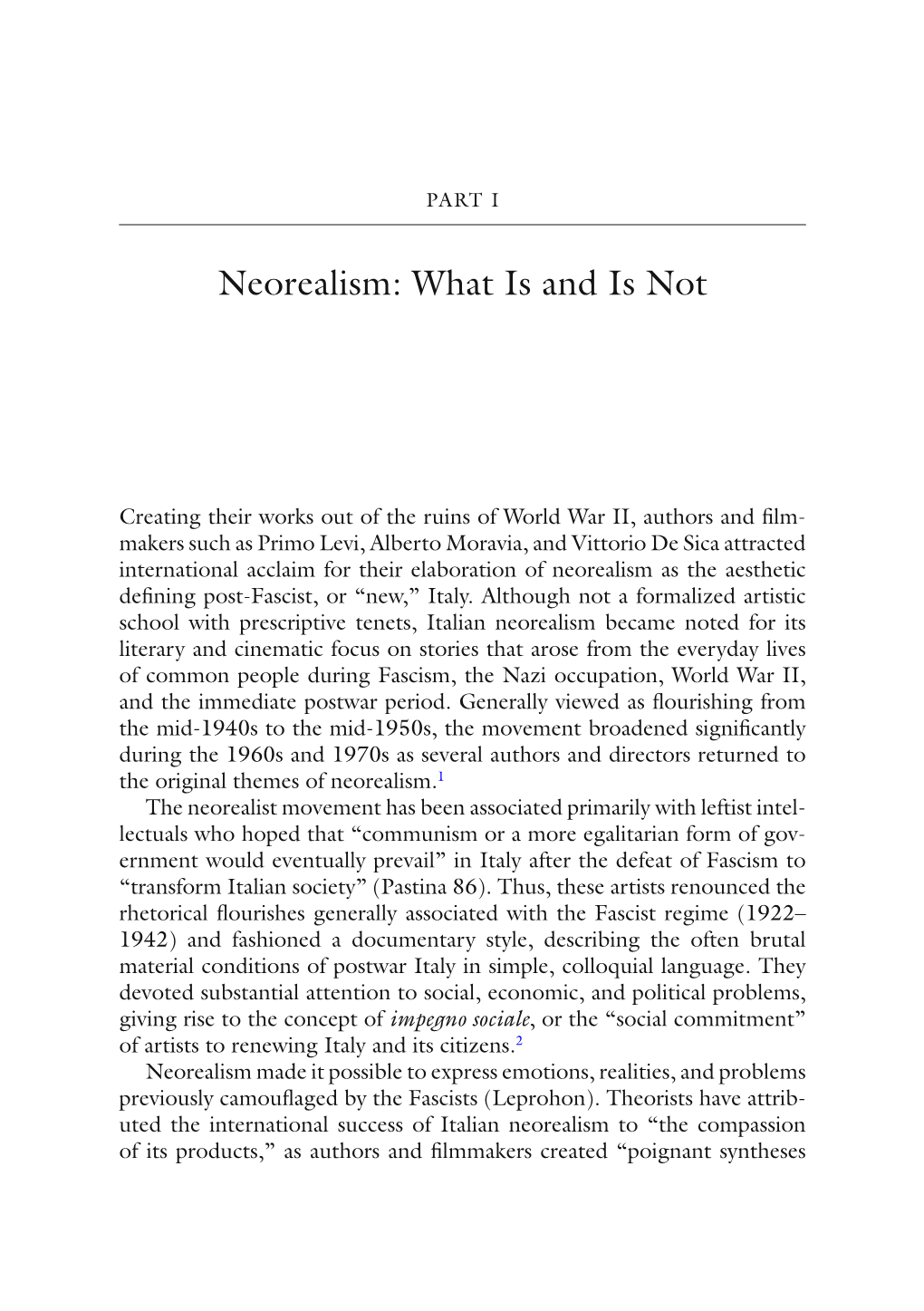 Neorealism: What Is and Is Not