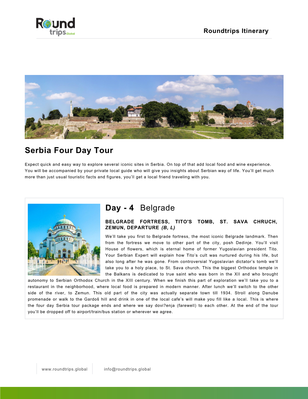 Serbia Four Day Tour