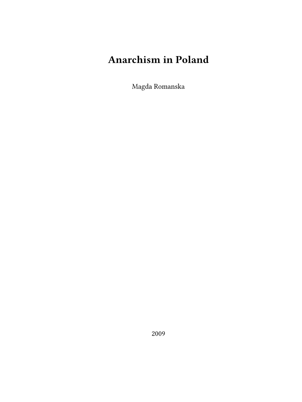 Anarchism in Poland