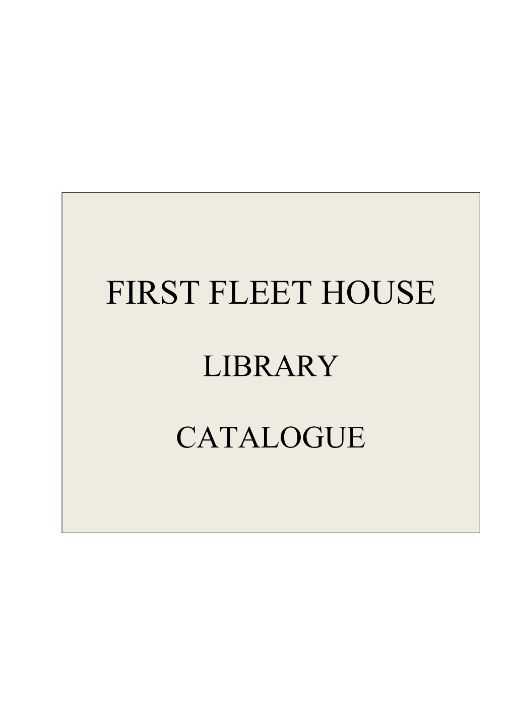 Library Catalogue Numbering