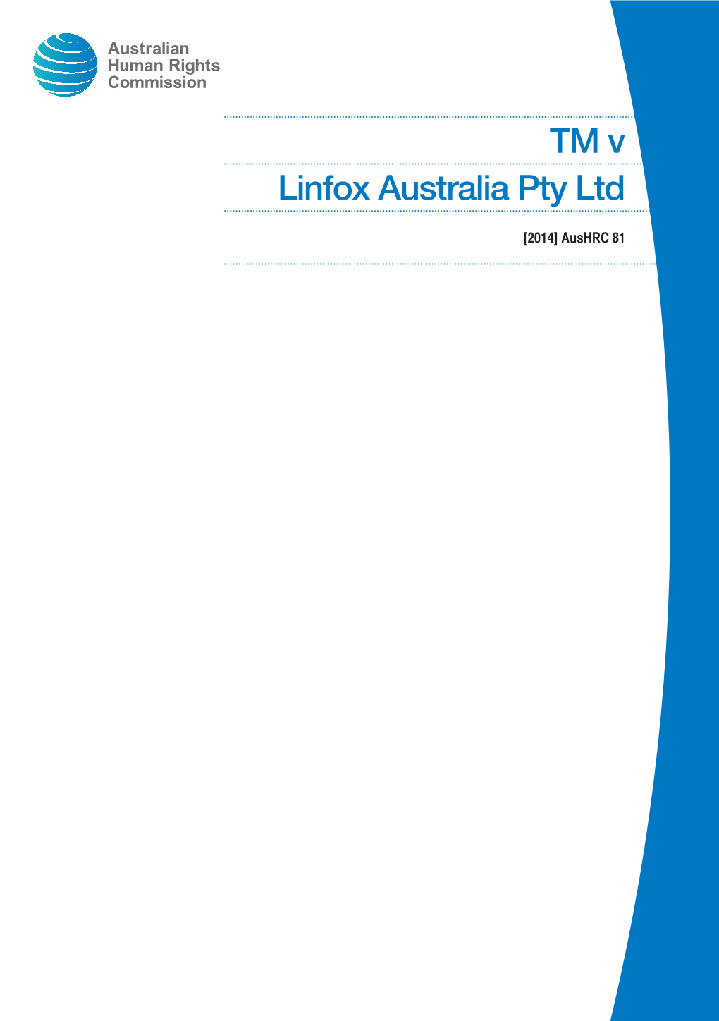 TM V Linfox Australia Pty Ltd