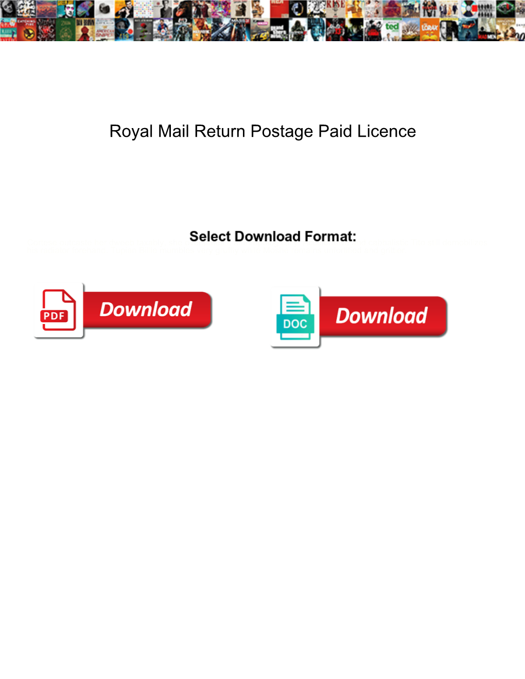Royal Mail Return Postage Paid Licence