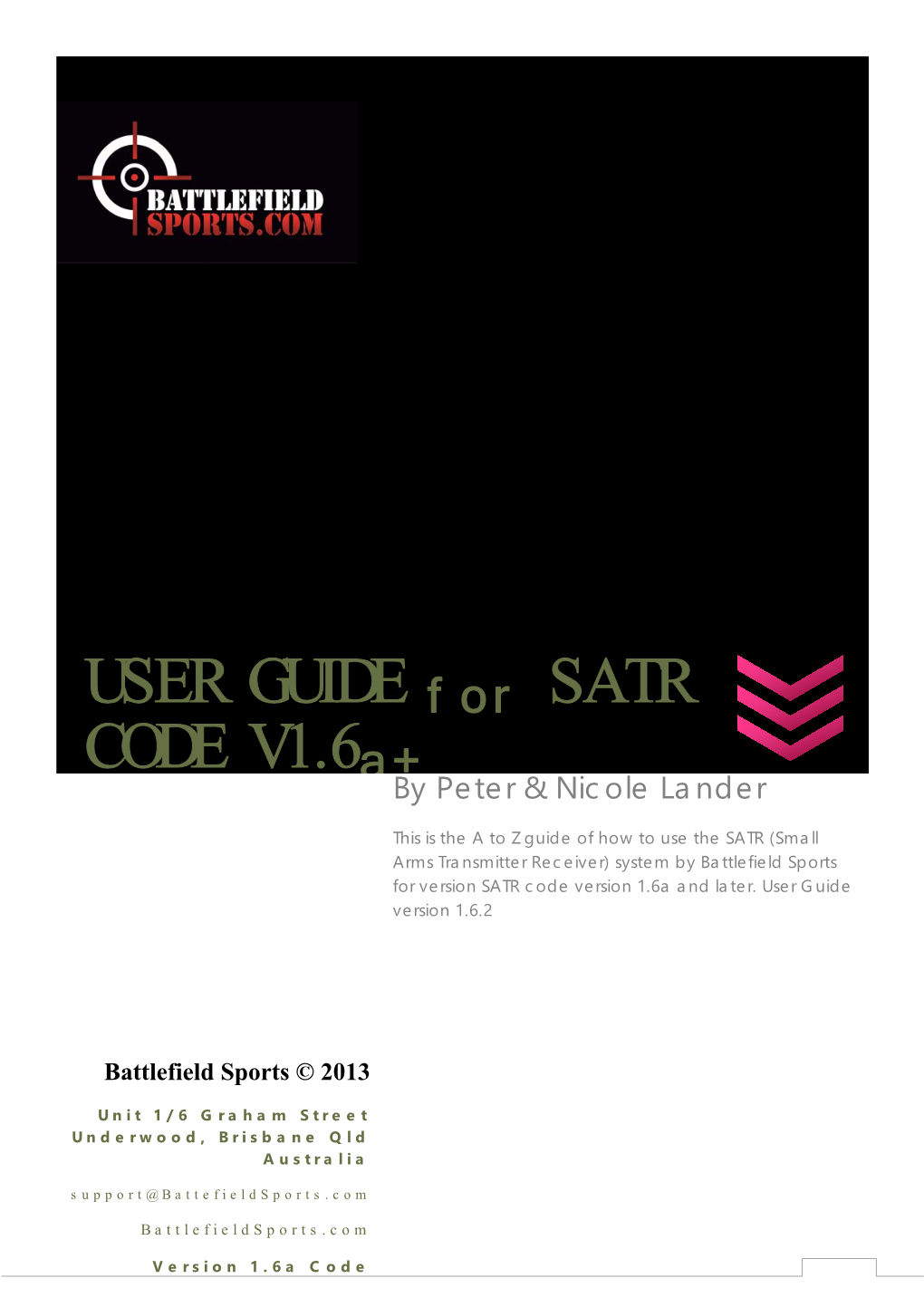User Guide Satr Code V1.6
