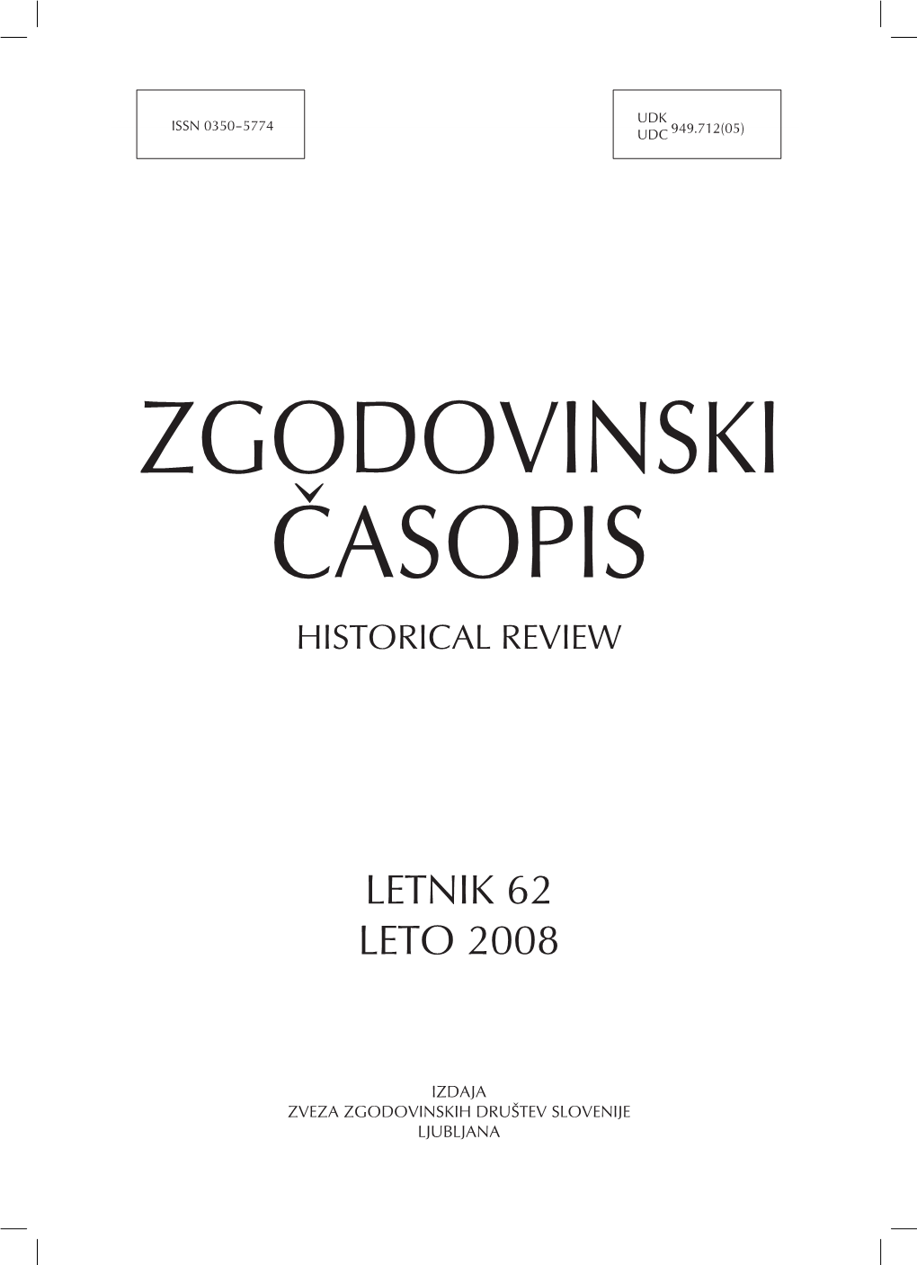 Zgodovinski Casopis