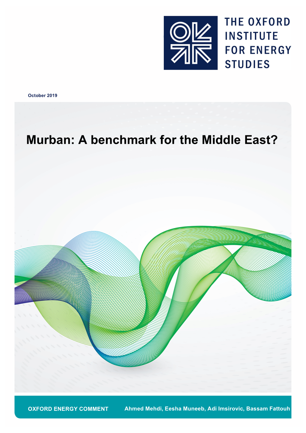 Murban: a Benchmark for the Middle East?