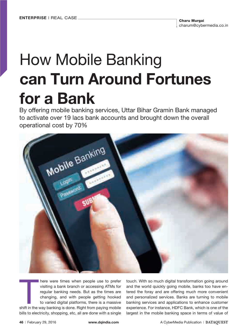 How Mobile Banking Can Turn Around Fortunes for a Bank