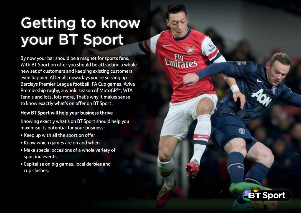 Getting to Know Your BT Sport