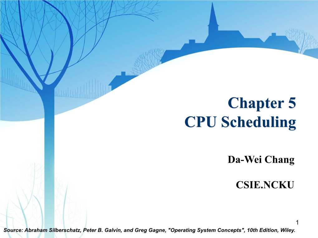 Module 6: CPU Scheduling