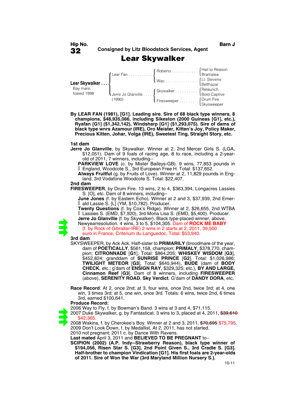 32 Consigned by Litz Bloodstock Services, Agent Lear Skywalker