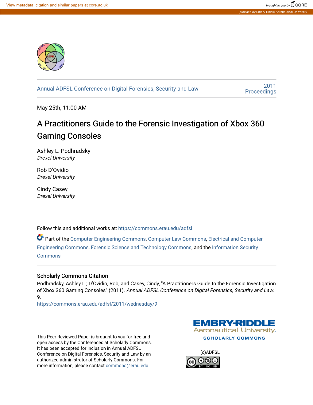 A Practitioners Guide to the Forensic Investigation of Xbox 360 Gaming Consoles