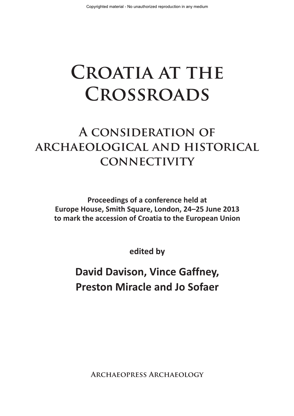 Croatia at the Crossroads