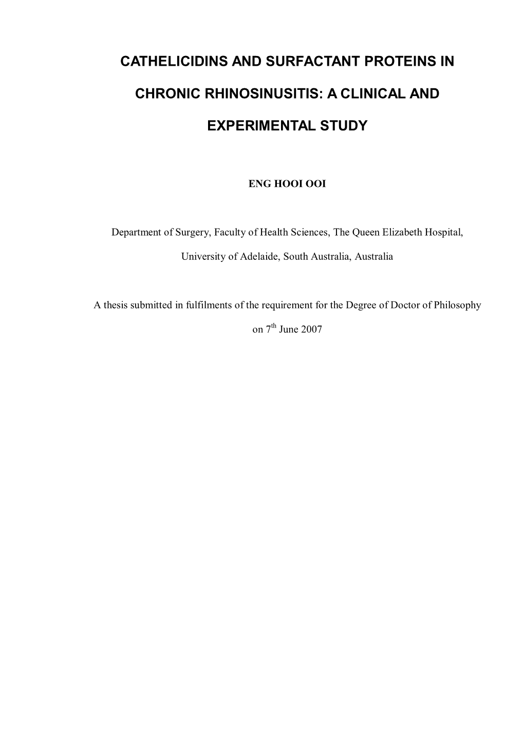 Cathelicidins and Surfactant Proteins In