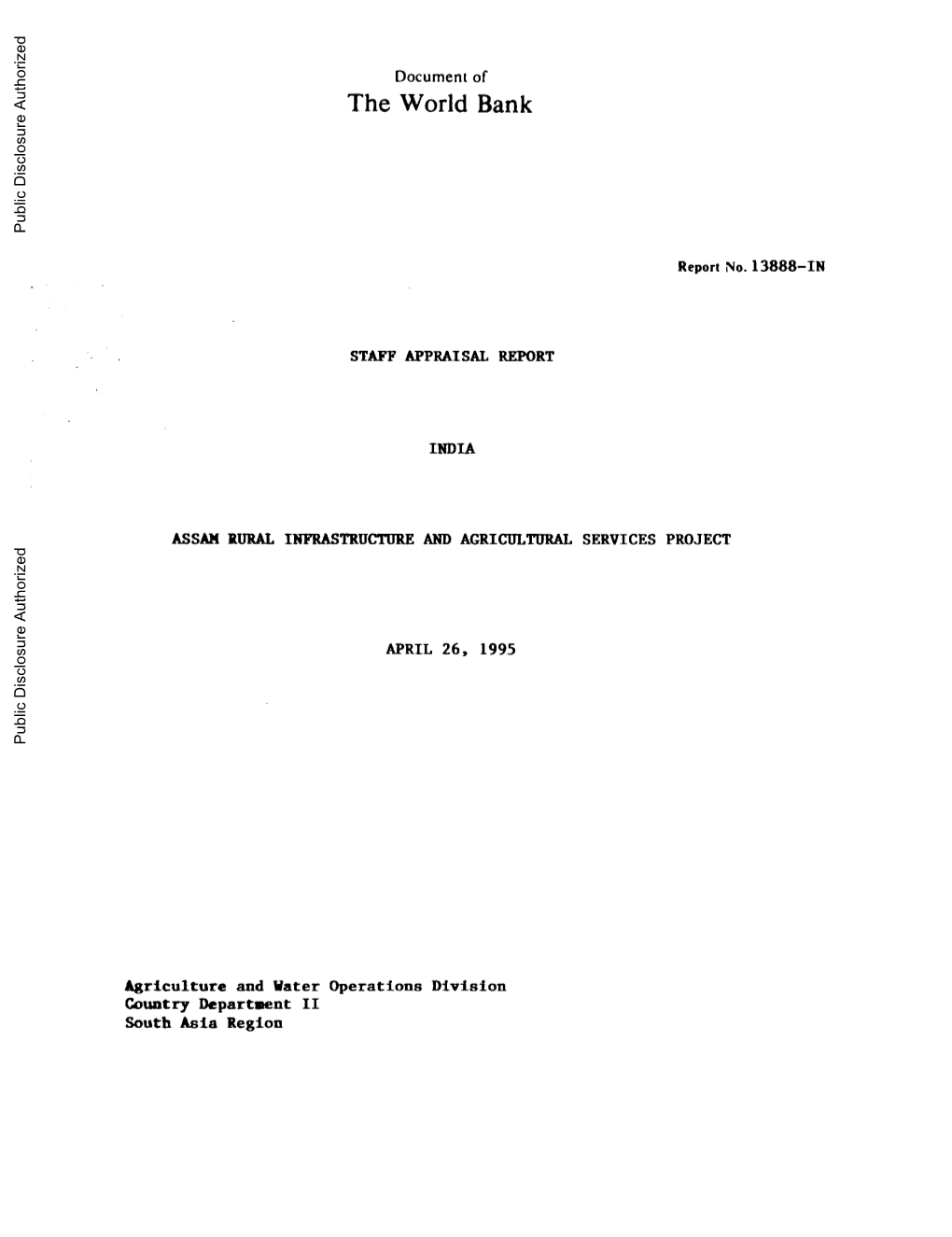 World Bank Document