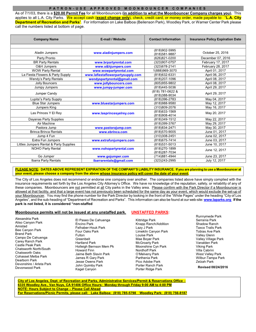 Approved Moonbounce Companies