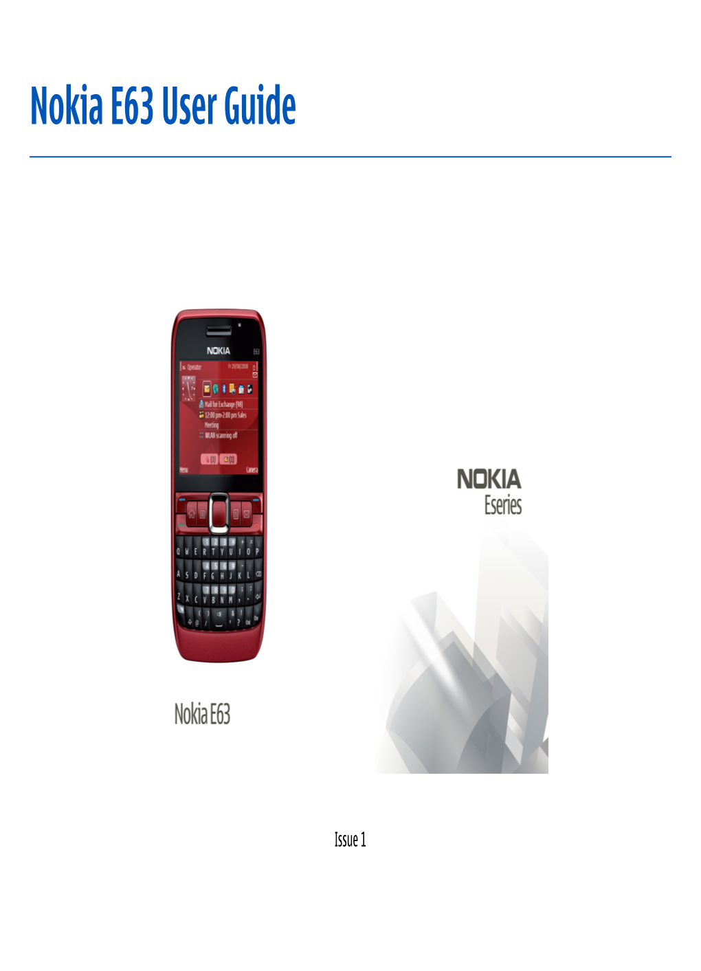 Nokia E63 User Guide