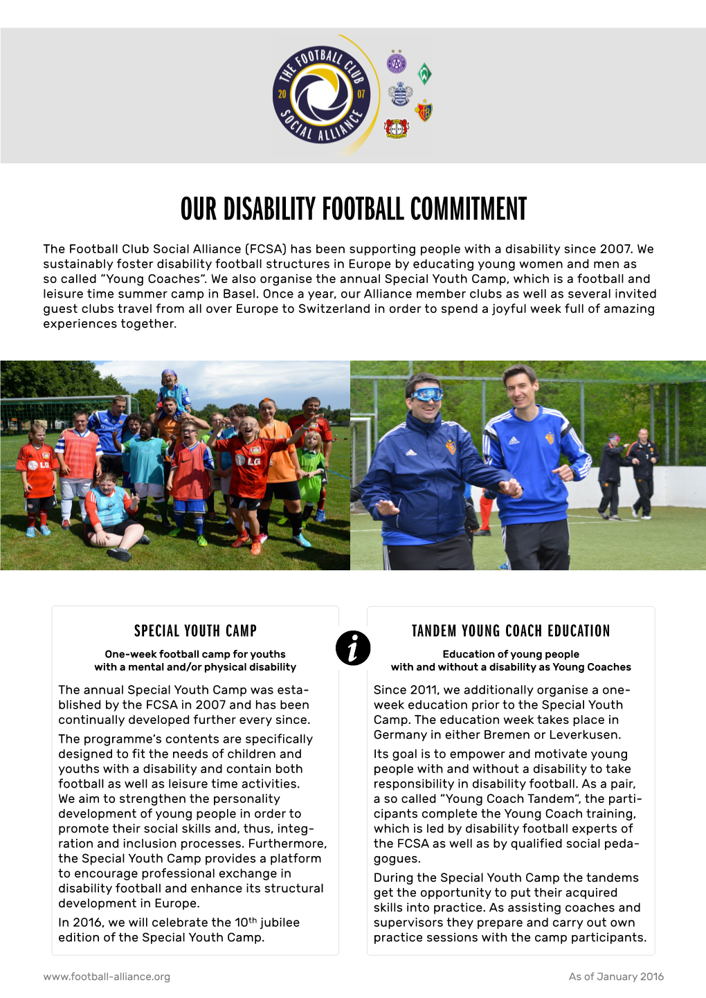 FCSA Factsheet Disability Football Programme