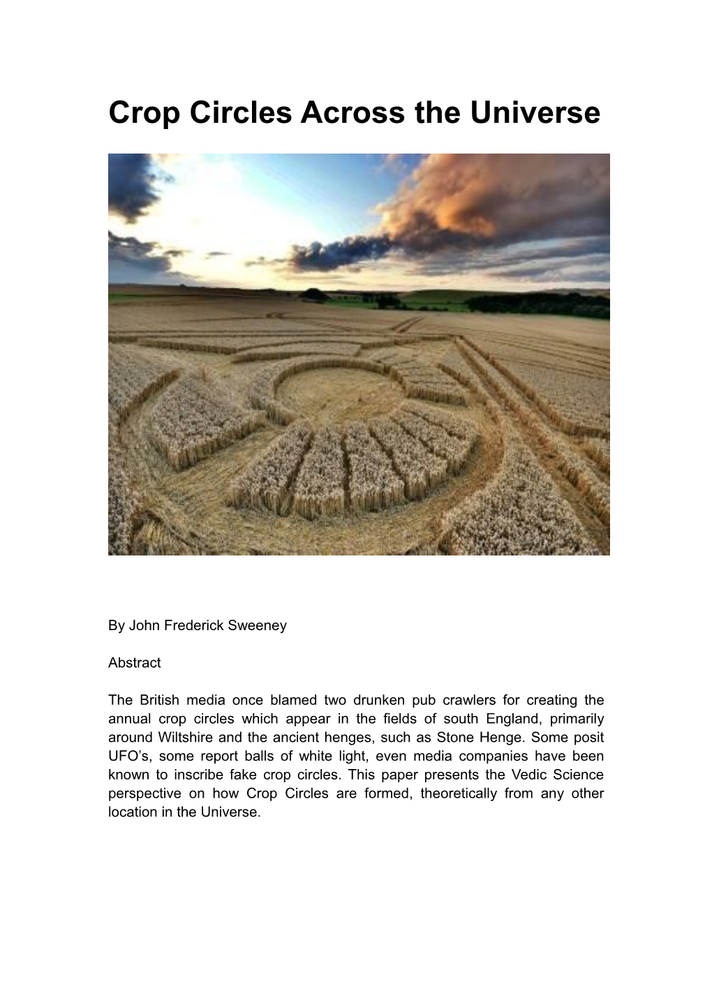 Crop Circle Formation II