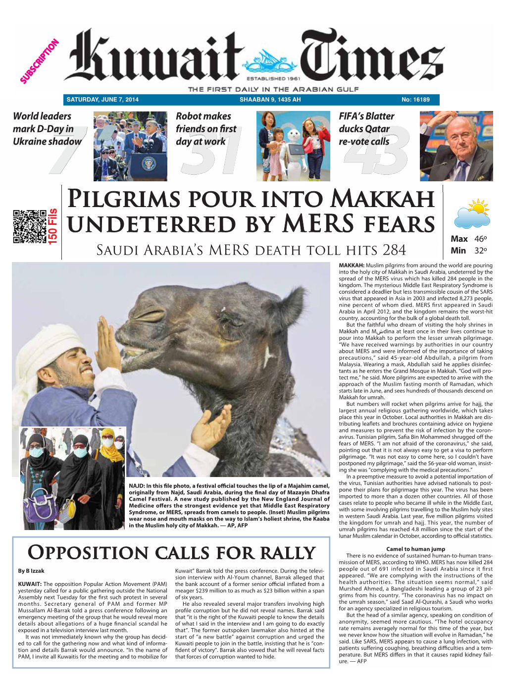 Pilgrims Pour Into Makkah Undeterred by MERS Fears