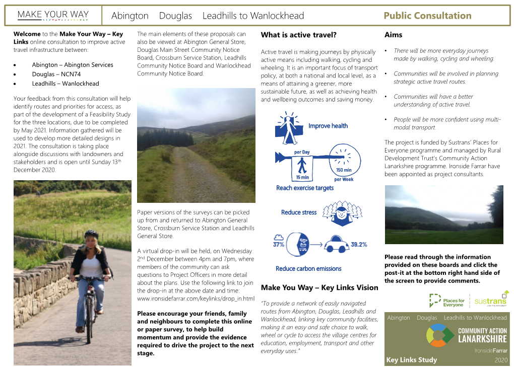 Abington Douglas Leadhills to Wanlockhead Public Consultation