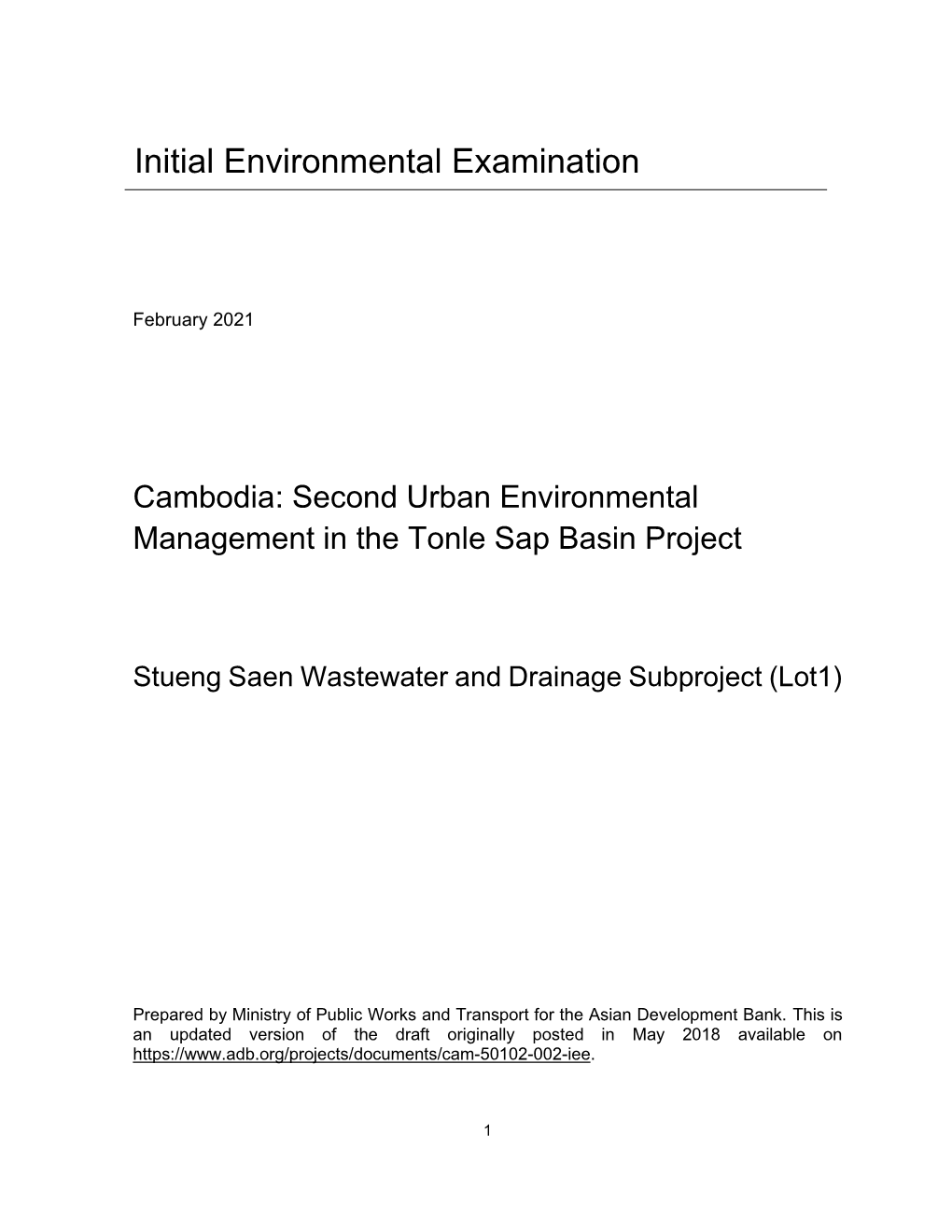 50102-002: Second Urban Environmental Management in The