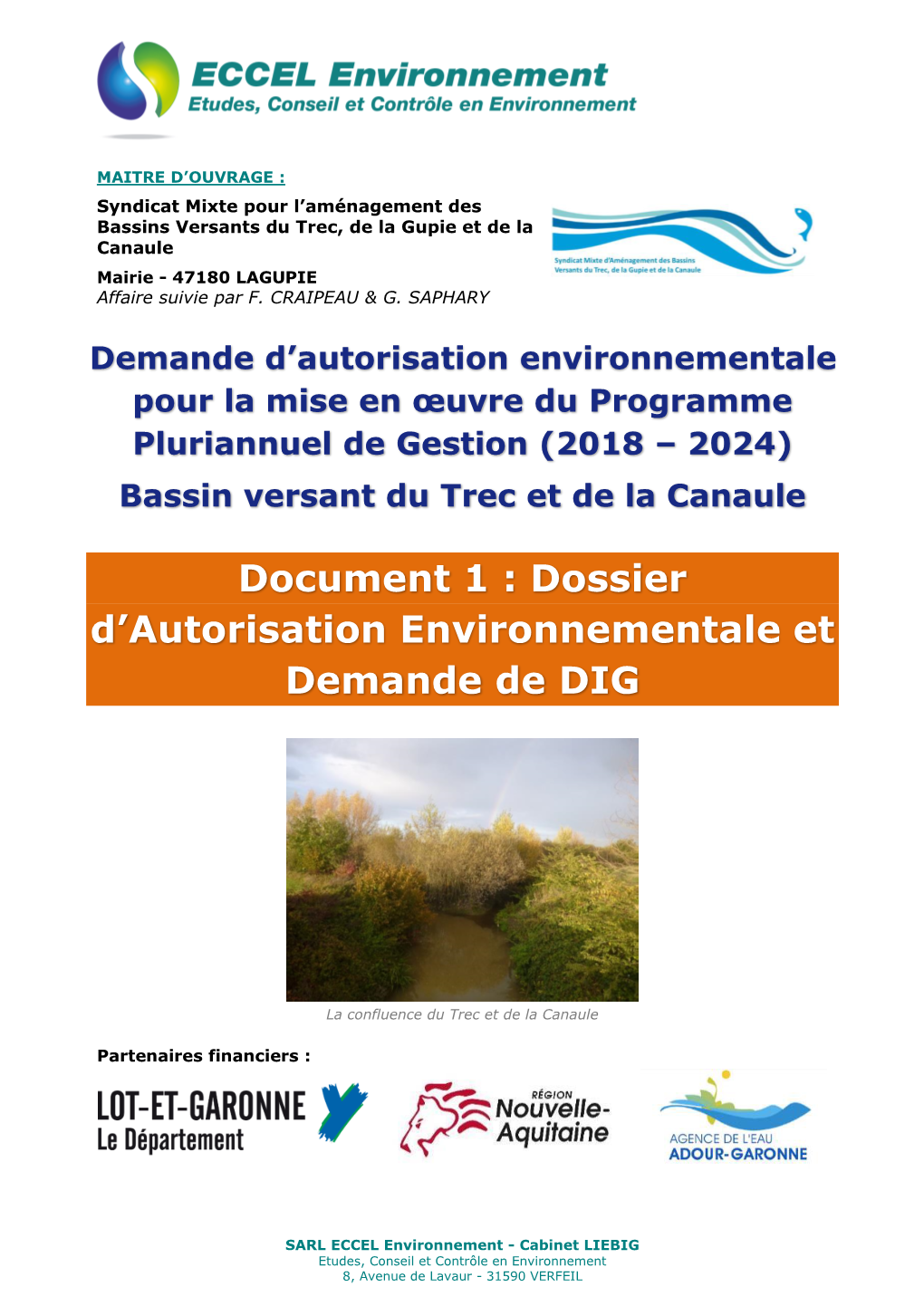 Document 1 : Dossier D'autorisation Environnementale Et Demande De