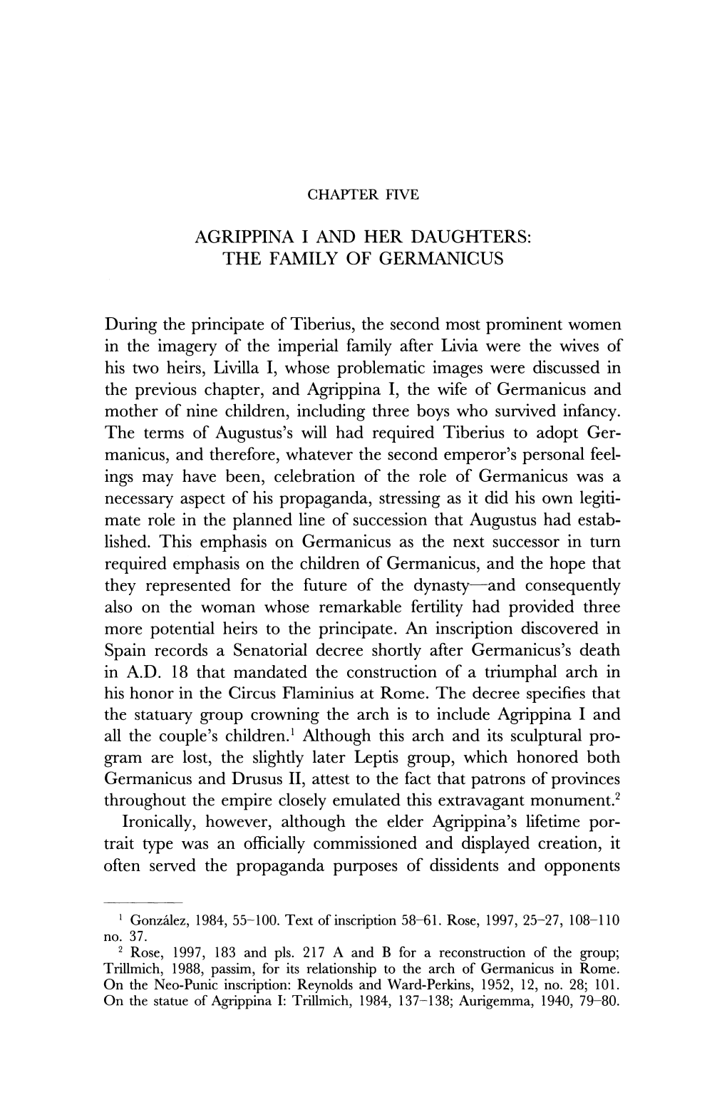 Agrippina I and Her Daughters: the Family of Germanicus