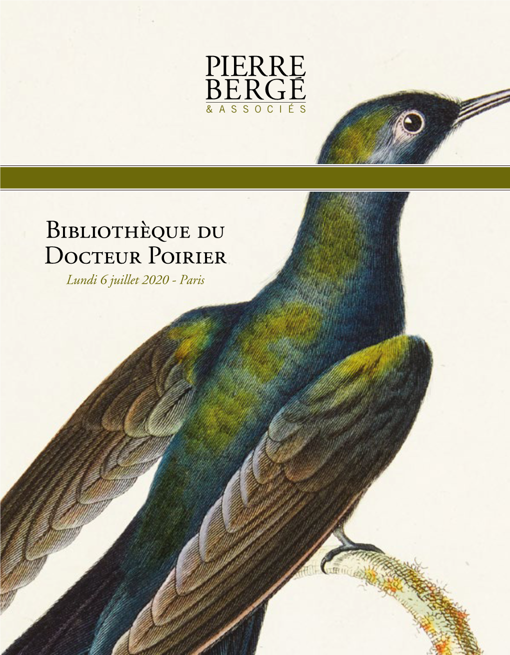 BIBLIOTHÈQUE DU DOCTEUR POIRIER - 06 07 20 Docteur Poirier Docteur Bibliothèque Du Du Bibliothèque Lundi 6Juillet 2020 -Paris VENTE AUX ENCHÈRES PUBLIQUES PARIS